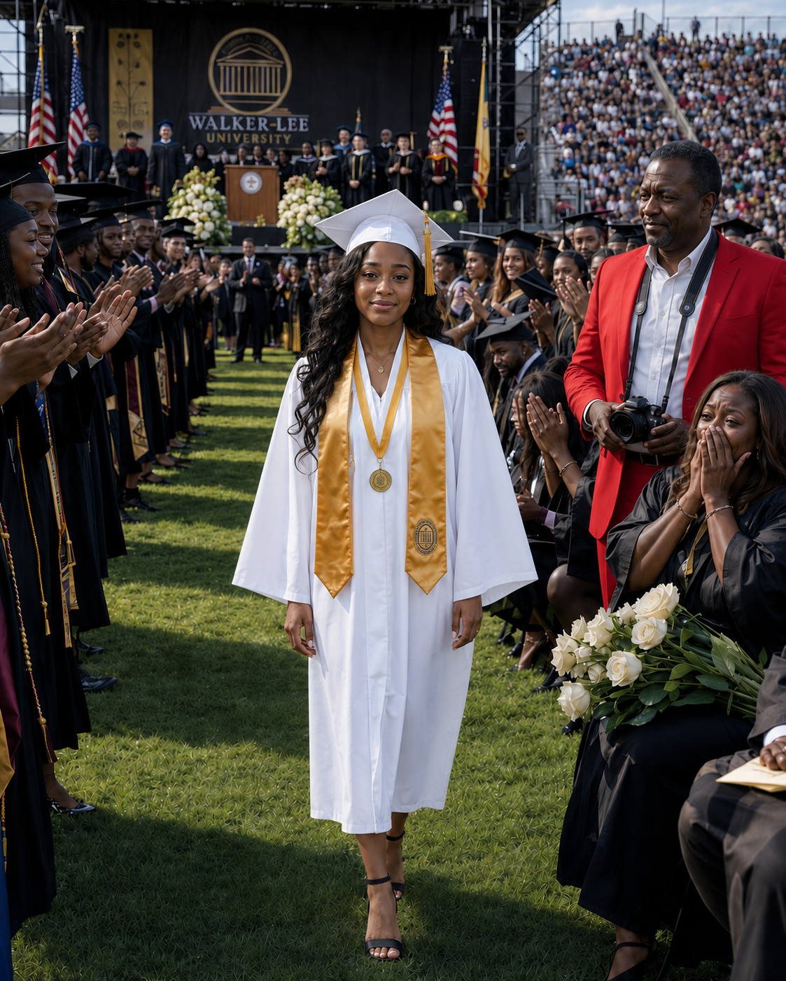 My dad slid my college letter back across the table, paid for my twin sister on the spot, and told me, “she’s worth the investment. You’re not.” Four years later, my parents walked into graduation with flowers for her, front-row seats, and no idea whose name was about to echo through that stadium.