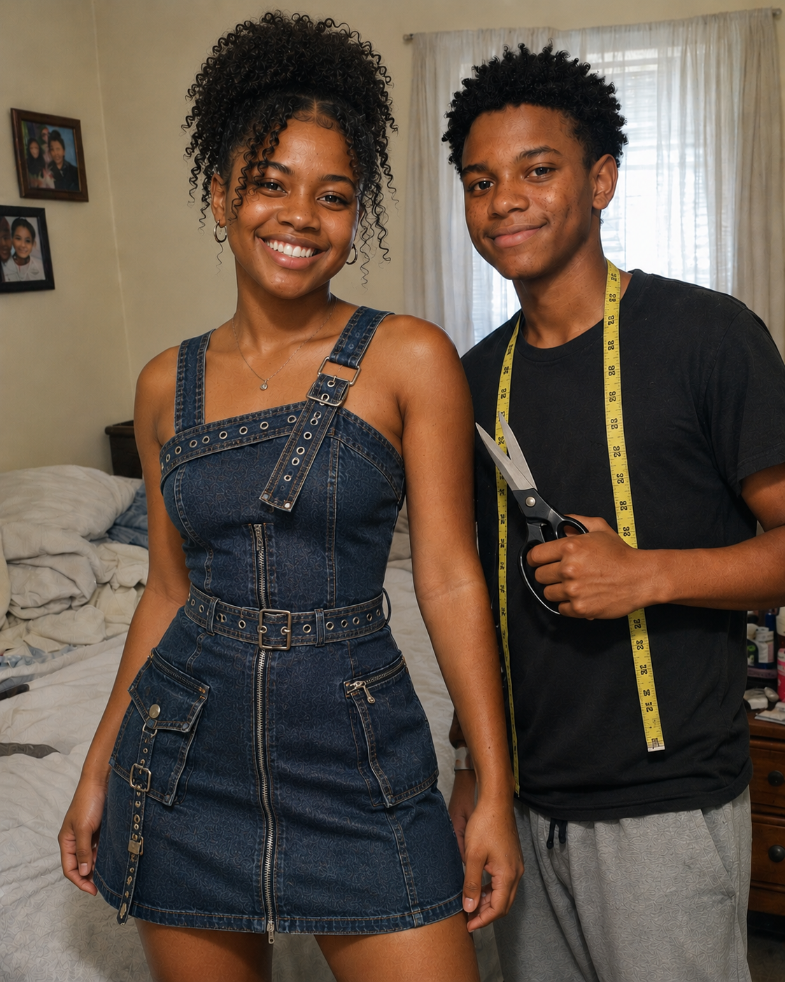 My Stepmom Laughed at the Prom Dress My Brother Sewed From Our Late Mom’s Jeans — By the End of the Night, the Whole School Knew the Truth