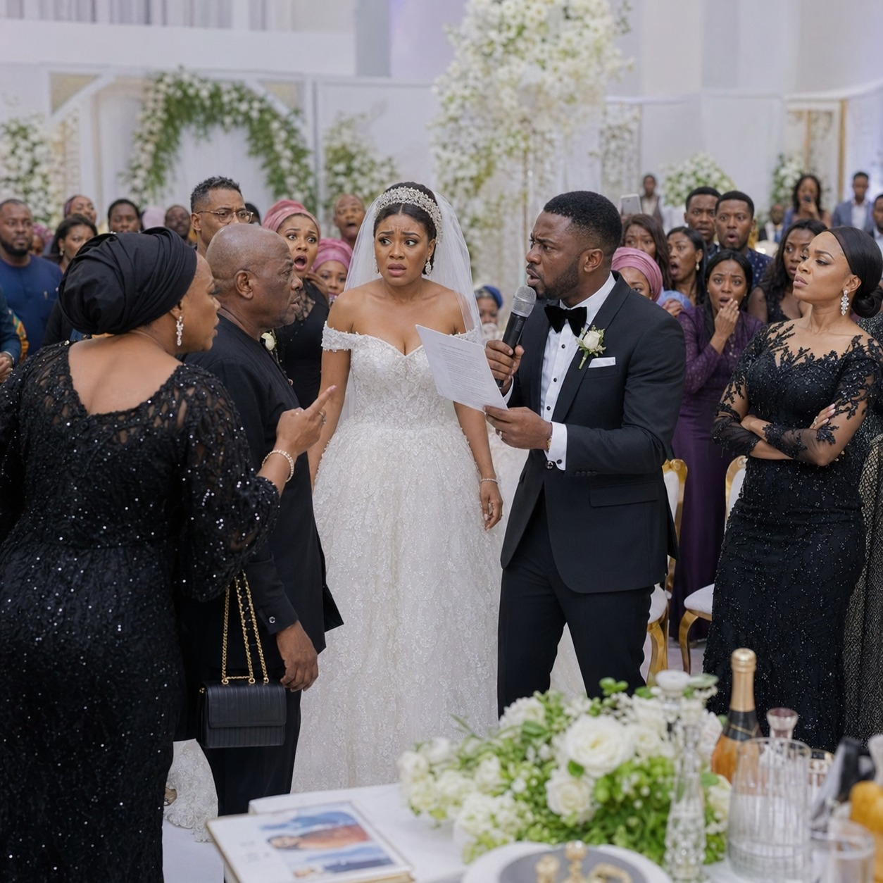 My parents arrived at my wedding dressed in mourning to humiliate me… but they didn’t know my husband had prepared their downfall in front of 180 guests.