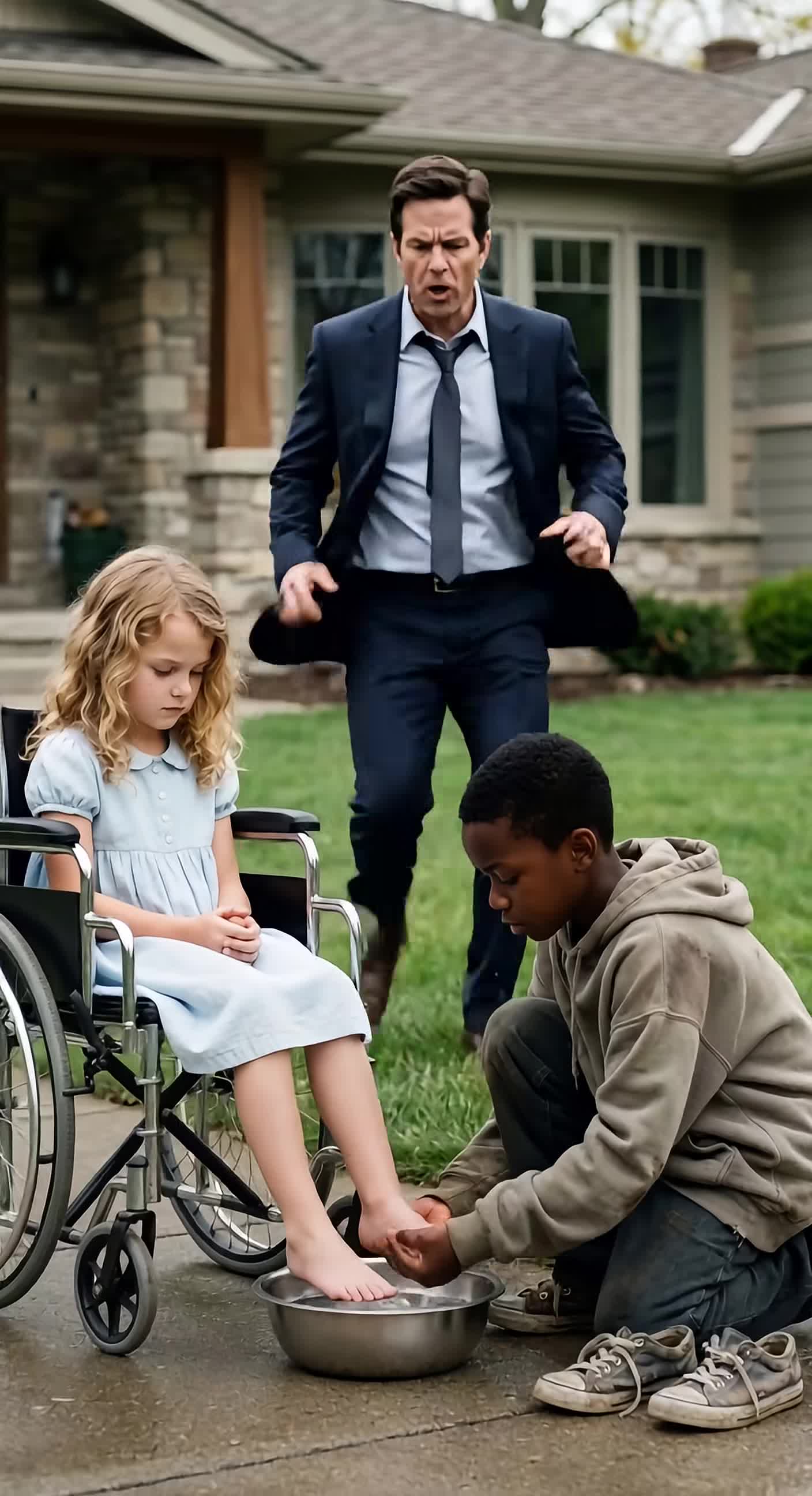 A Little Girl Had Given Up on Ever Walking Again While Her Father Tried Everything to Save Her — But When a Stranger Boy Stepped Forward and Softly Said “I Can Help,” a Hidden Truth Began to Unfold