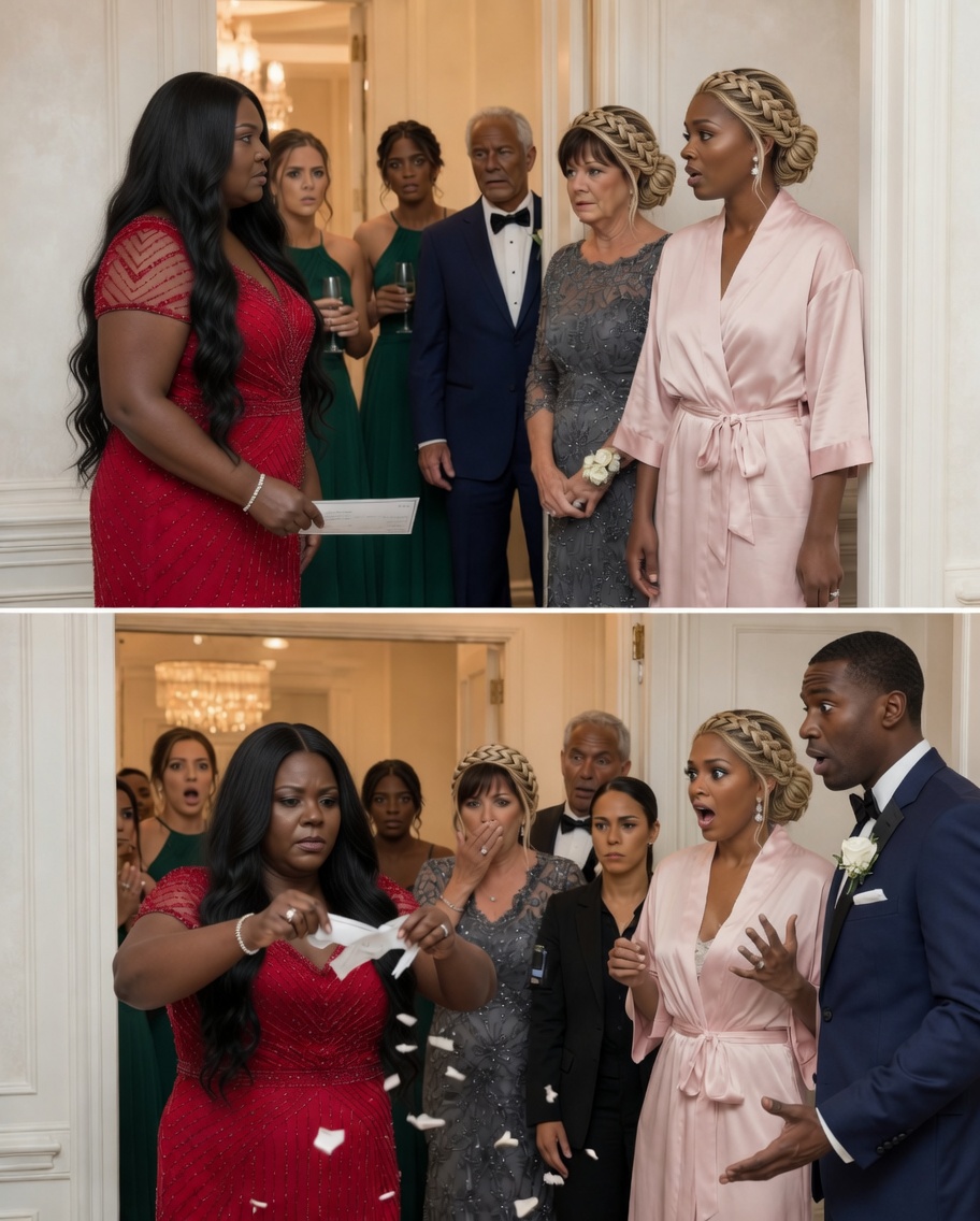 My sister blocked the door and sneered, “There are no fat people in my wedding photos.” I pulled out the $20,000 check and tore it into tiny pieces. Have fun paying the suppliers, because of the venue…