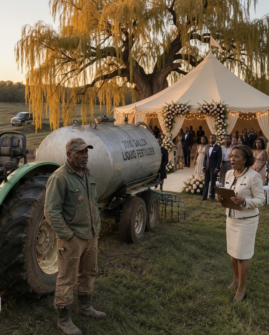 I THOUGHT THE STRANGEST THING I’D SEE THAT DAY WAS A LUXURY WEDDING TENT BUILT ON MY LAND — UNTIL THE WOMAN RUNNING THE EVENT TOLD ME TO MOVE MY TRUCK OFF MY OWN PROPERTY.