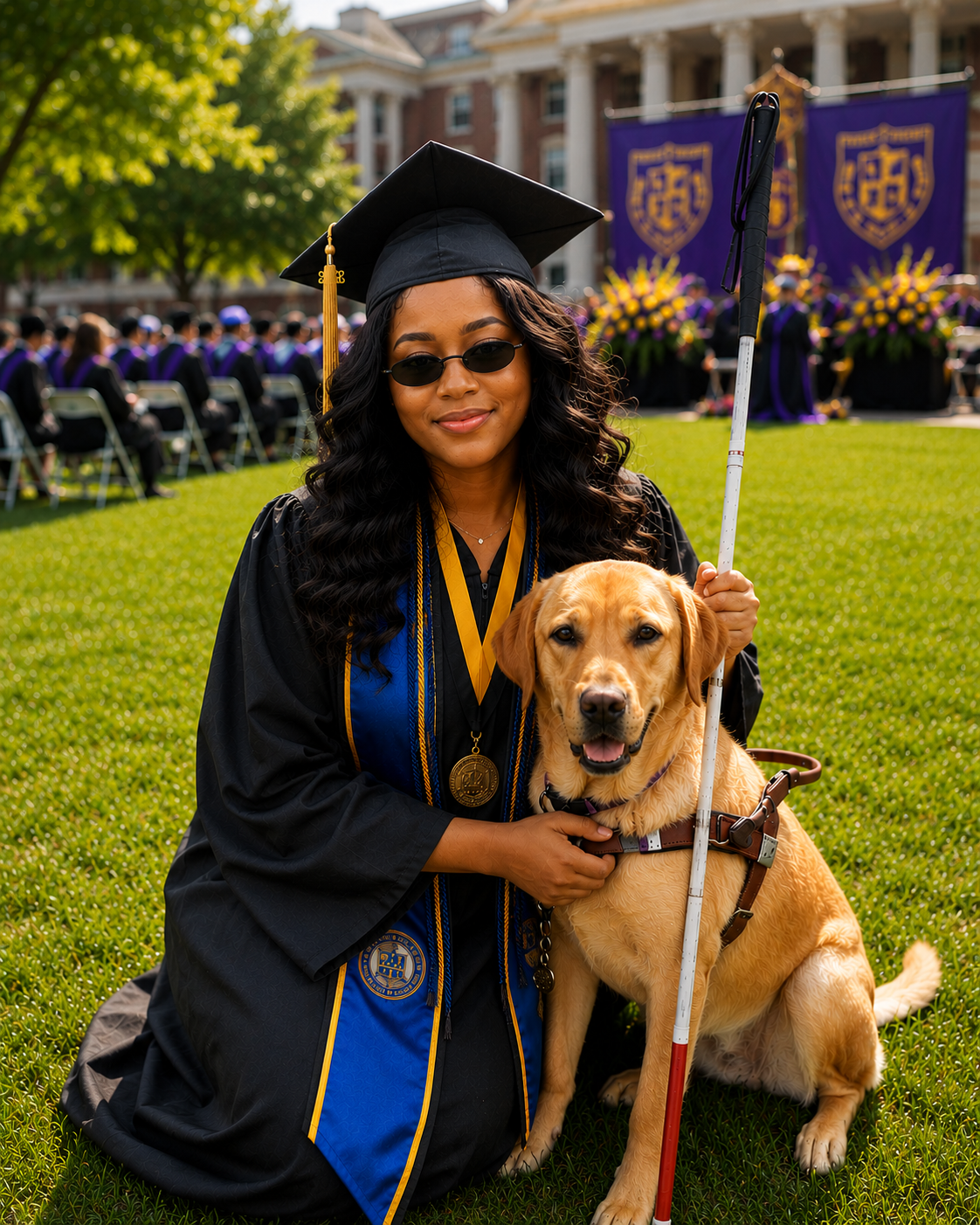 At Graduation, My Blind Daughter's Guide Dog Started Barking at a Man – Then I Looked Up, and When I Saw Who Was Standing in Front of Me, My Knees Went Weak