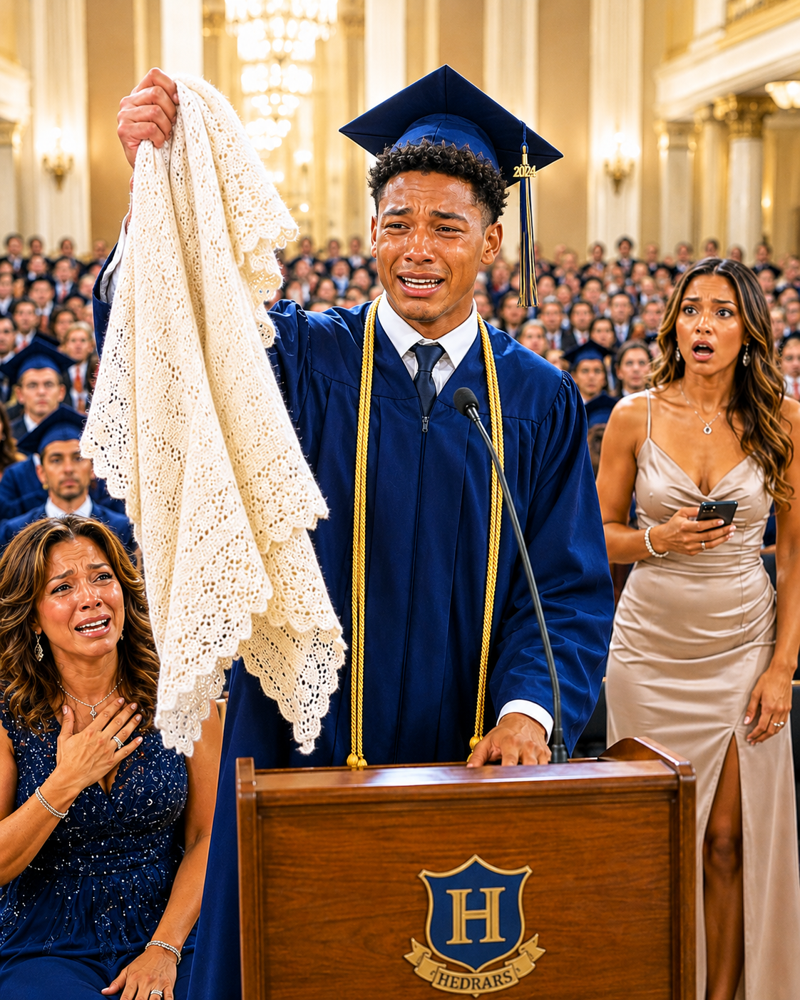 I raised my sister’s son for 19 years, but at his graduation she showed up with a cake to take him away from me… until he pulled out an old blanket and revealed why his real mother had returned