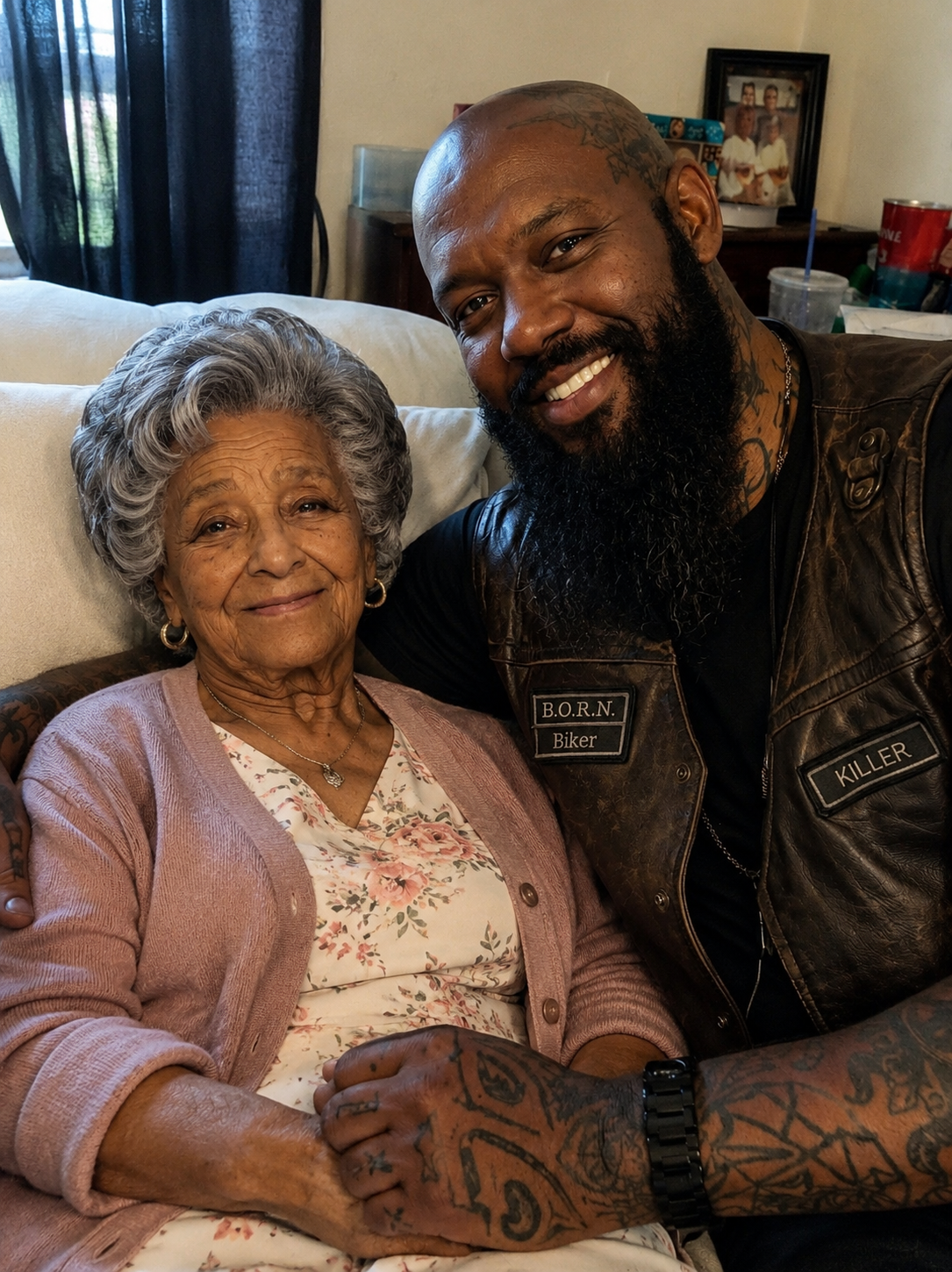 My 81-Year-Old Mother Hired a Heavily Tattooed Biker as Her Caregiver – When I Found Out Why, My Knees Gave Out Right There