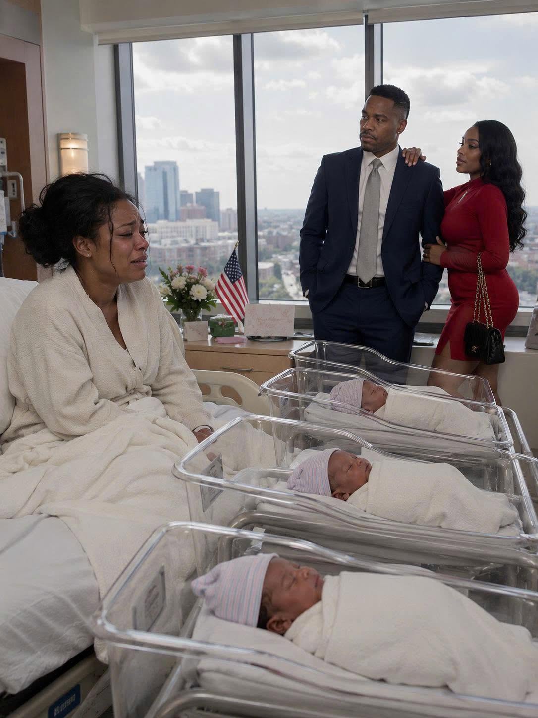 After I gave birth to our triplets, my husband walked into my hospital room with his mistress — who was proudly carrying a Birkin bag.