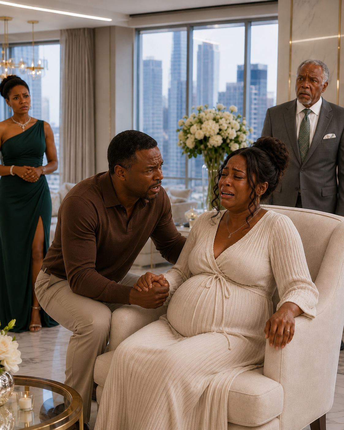 I was eight months pregnant when my millionaire husband lost his temper again. “You’d never make it without me!” Nathaniel Mercer shouted as tension filled the foyer.