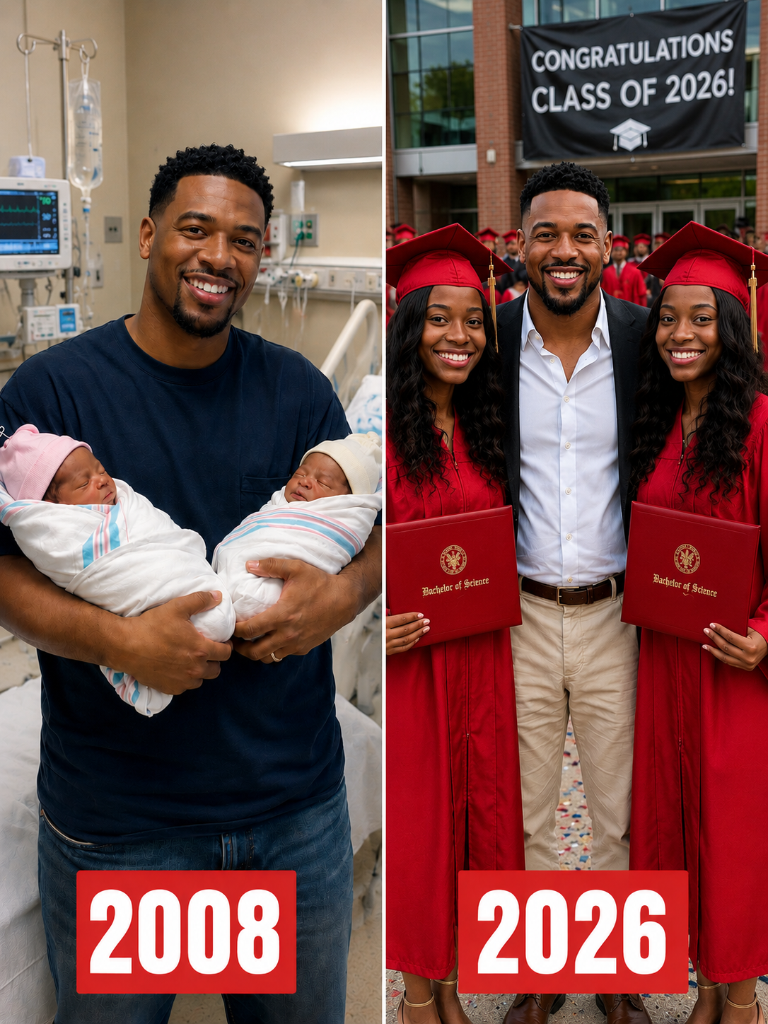 My Wife Left Our Twins Right After Birth – 18 Years Later, She Showed up at Their Graduation with a 'Special Gift', But What My Daughters Did Next Froze the Room