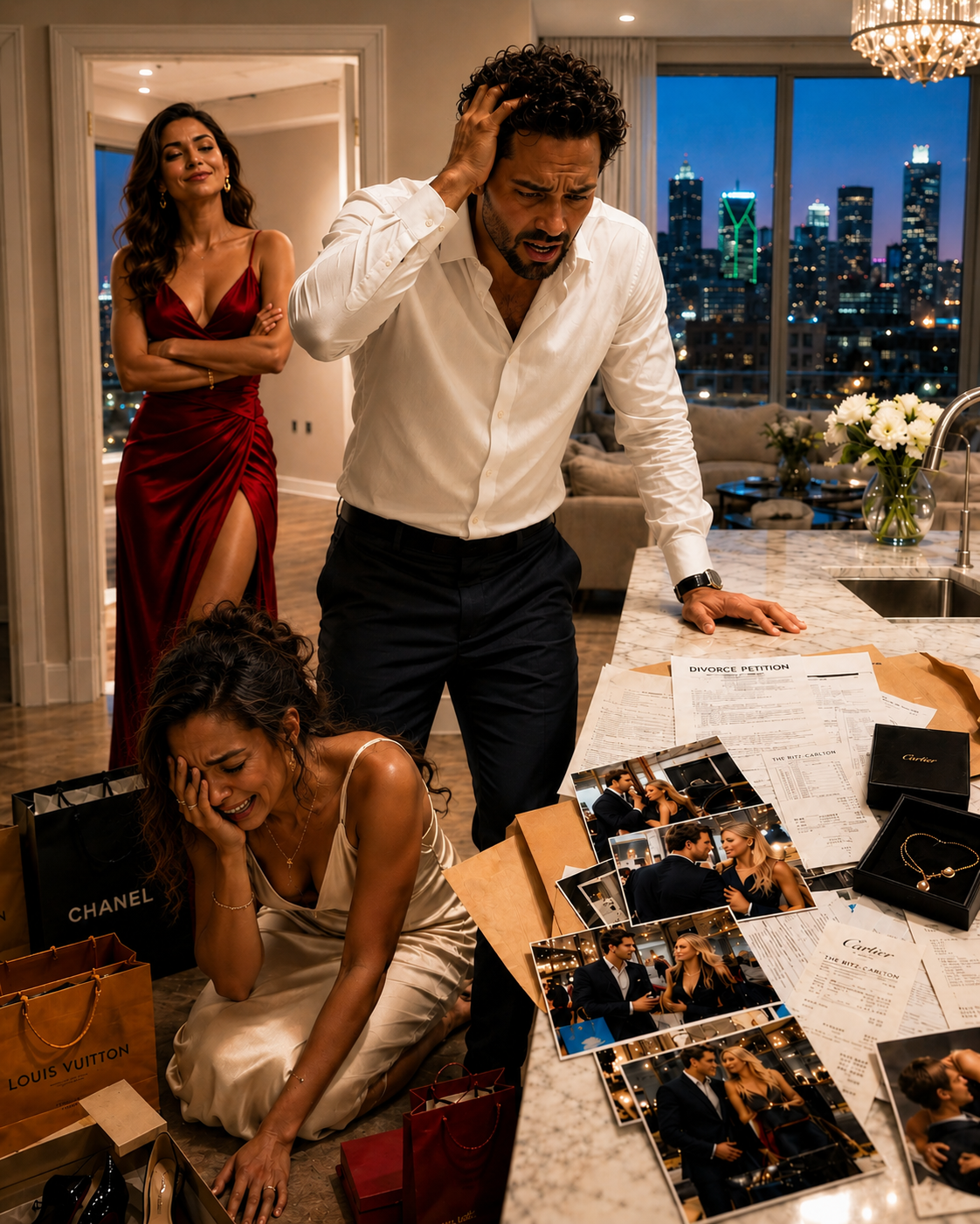 I spent the day buying luxury gifts for my mistress. When I came home that evening, my wife, my newborn daughter