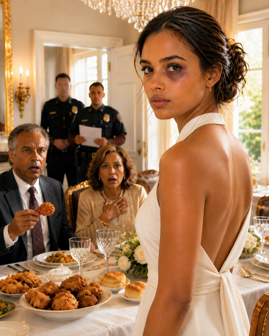 He me so hard my lip bled, all because I asked him where he’d been last night. Early this morning, I quietly prepared a lavish Southern feast and set out silver cutlery. “What a good wife,” he gloated, seated at the head of the table. But his face turned pale when the kitchen door opened and someone entered.