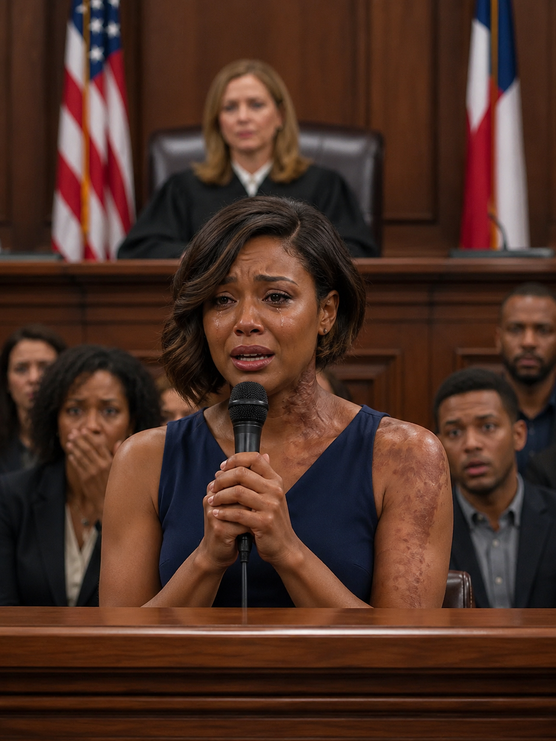 My Husband Laughed in Court… Until the Judge Saw My Scars