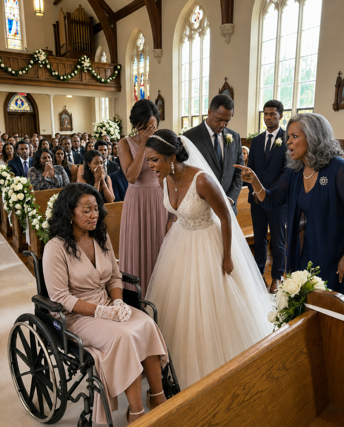 I was burned all over my body after saving my little sister from a house fire when she was ten. Years later, I came to her wedding in a wheelchair, and she whispered, “Go sit in the back. You’re ruining my perfect wedding