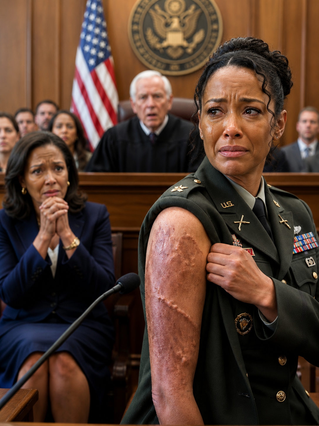 They branded me a liar in a courtroom filled with spectators, and my own mother made certain everyone inside believed it. With one hand placed on the Bible, she looked directly at the judge and said, “She was never a soldier. The scars, the medals, every single part of it was made up.”