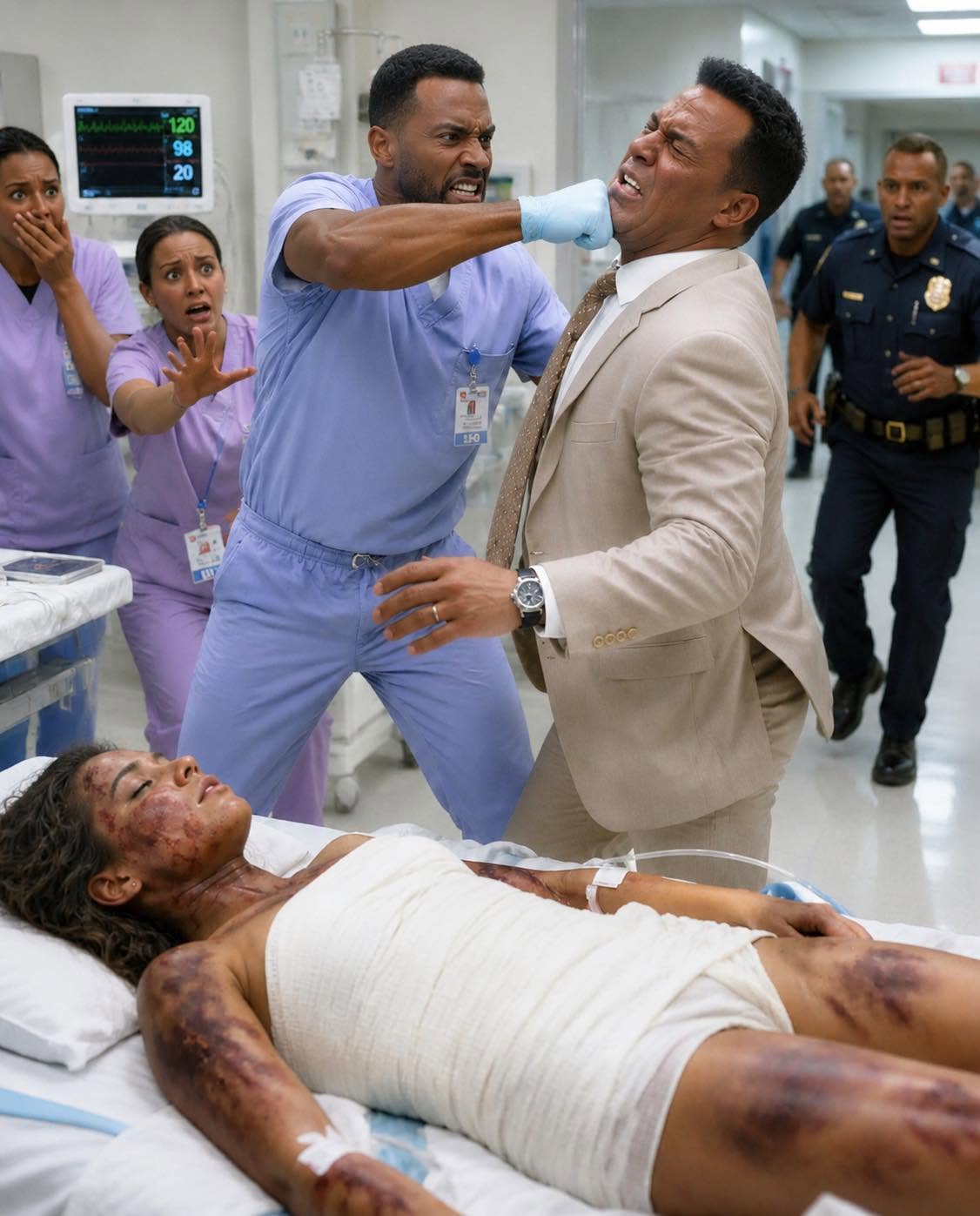 My husband b/e/@/t me until I could no longer stand. When I finally c0ll@psed unconscious, he rushed me to the hospital and lied, “She slipped in the shower.”