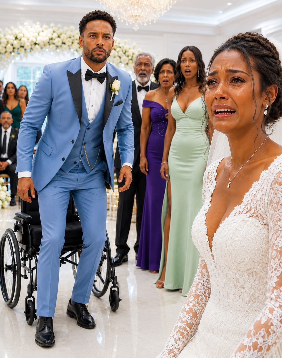 My parents and younger sister laughed loudly at my wedding. “Of course only a cripple would marry a failure like her,”