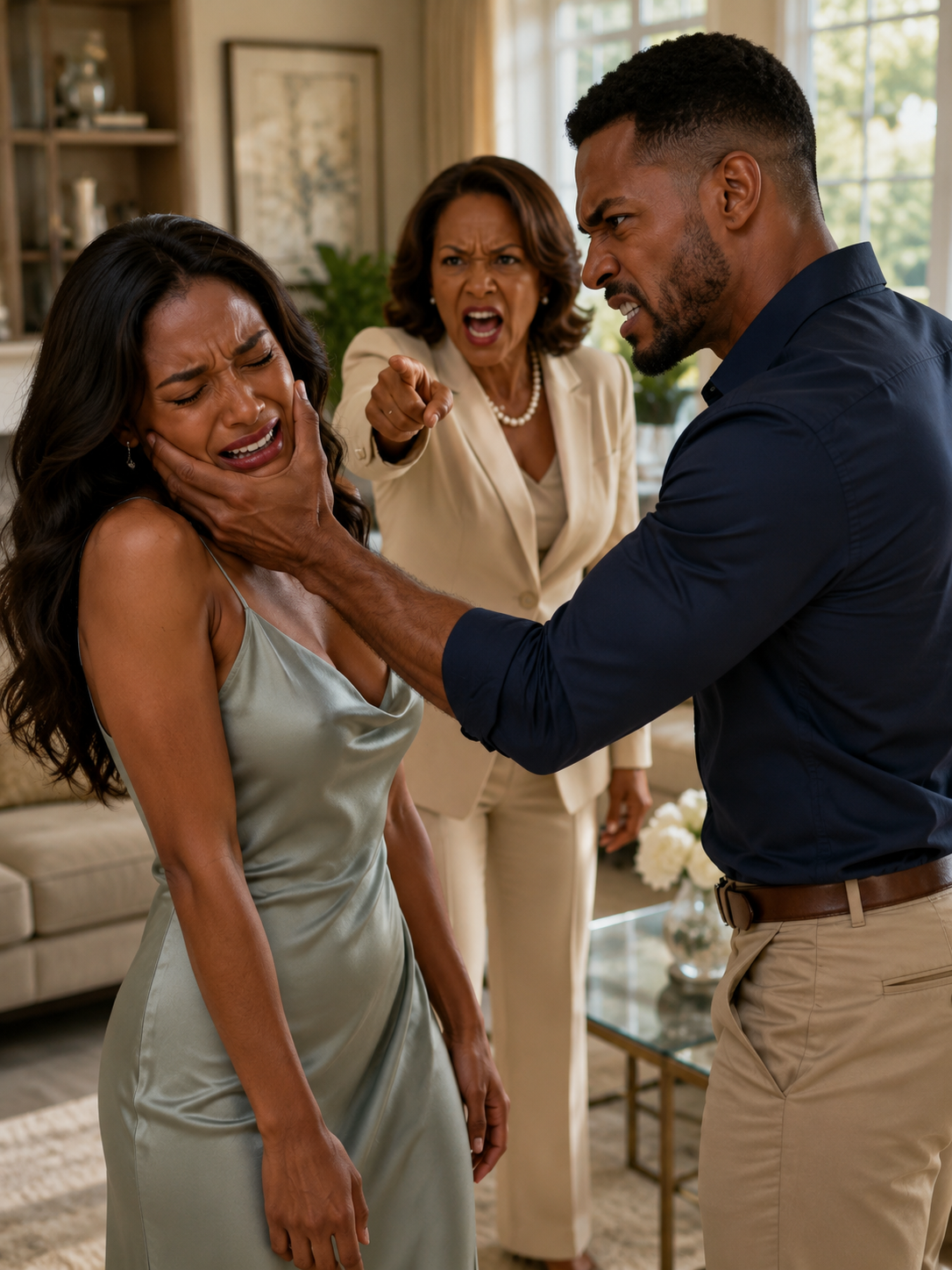 My husband rushed toward me, slap:ped me in front of everyone, and screamed, “Get out of my house! You have nothing here!” My mother-in-law smirked and called me a useless woman who should be grateful for their kindness.