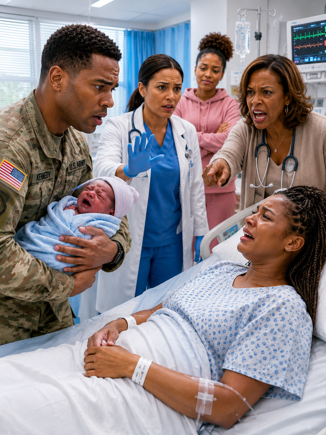 After eight months of military service, I returned home to find my newborn son burning with fever and my wife collapsed beside his crib, bruises covering her arms. My mother sneered, “She needed discipline,” while my sister added, “And the baby is her problem.”