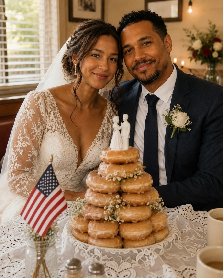 My Rich Sister Couldn't Stop Teasing Our $18 Donut Wedding Cake – Then My Husband Handed Her the Last Donut, and What Was Hidden in the Center Made Everyone Go Pale