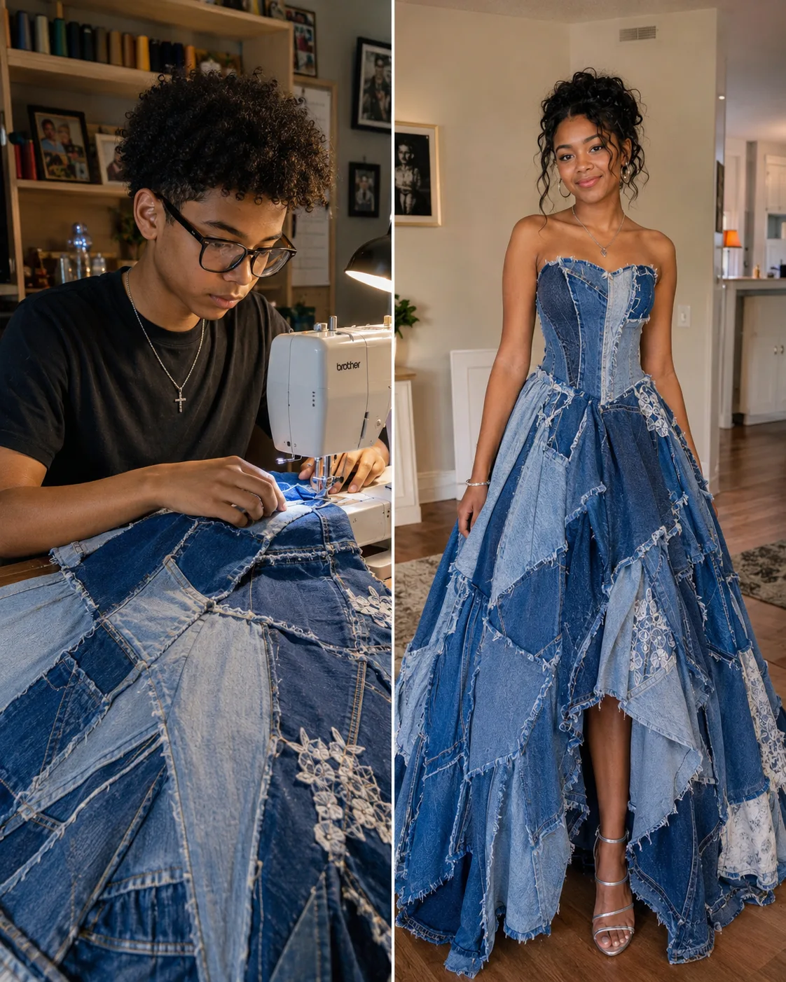 My Stepmom Refused to Buy My Prom Dress—So My Brother Made One From Our Late Mom’s Jeans