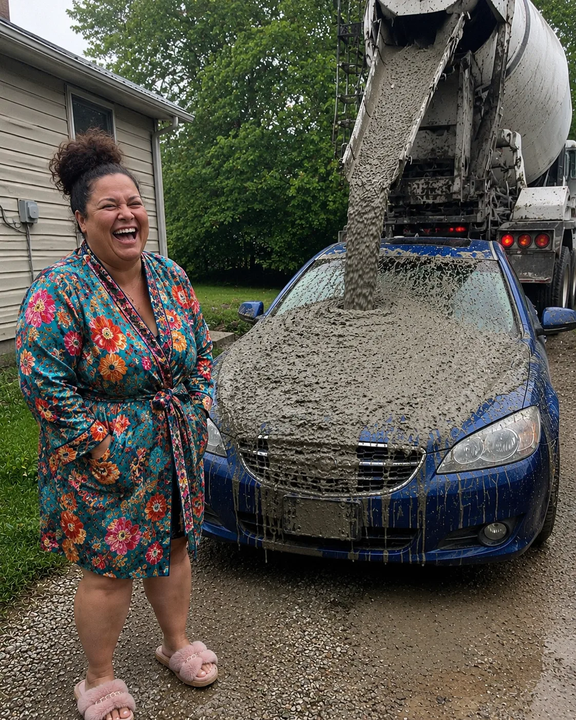 My Neighbor Covered My Car in Concrete — Then My 8-Year-Old Daughter Got Even