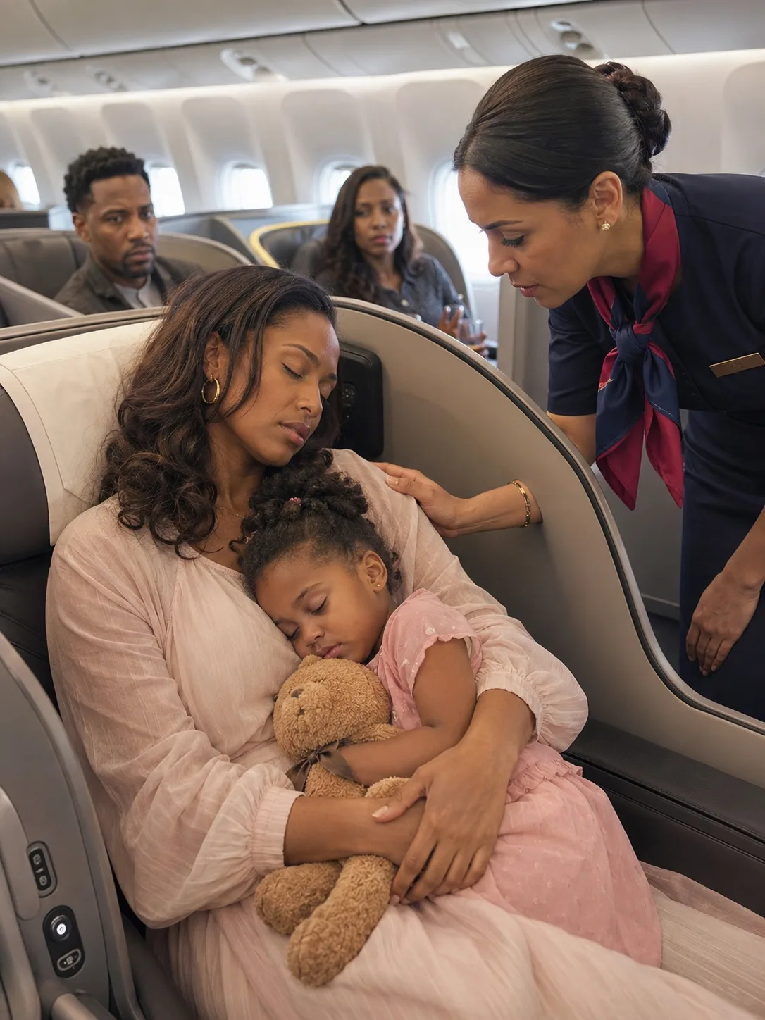 A Single Mom Slept in Seat 8A—Then the Captain Asked, “Is There a Fighter Pilot on Board?”