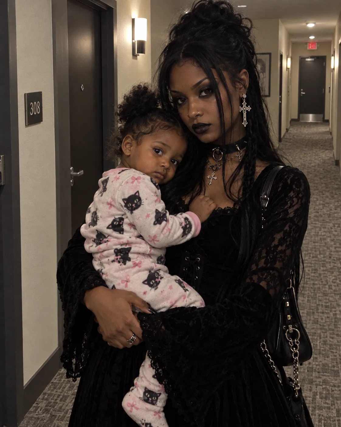 THE "SCARY" GOTH WOMAN ACROSS THE HALL NEVER SPOKE TO ANYONE