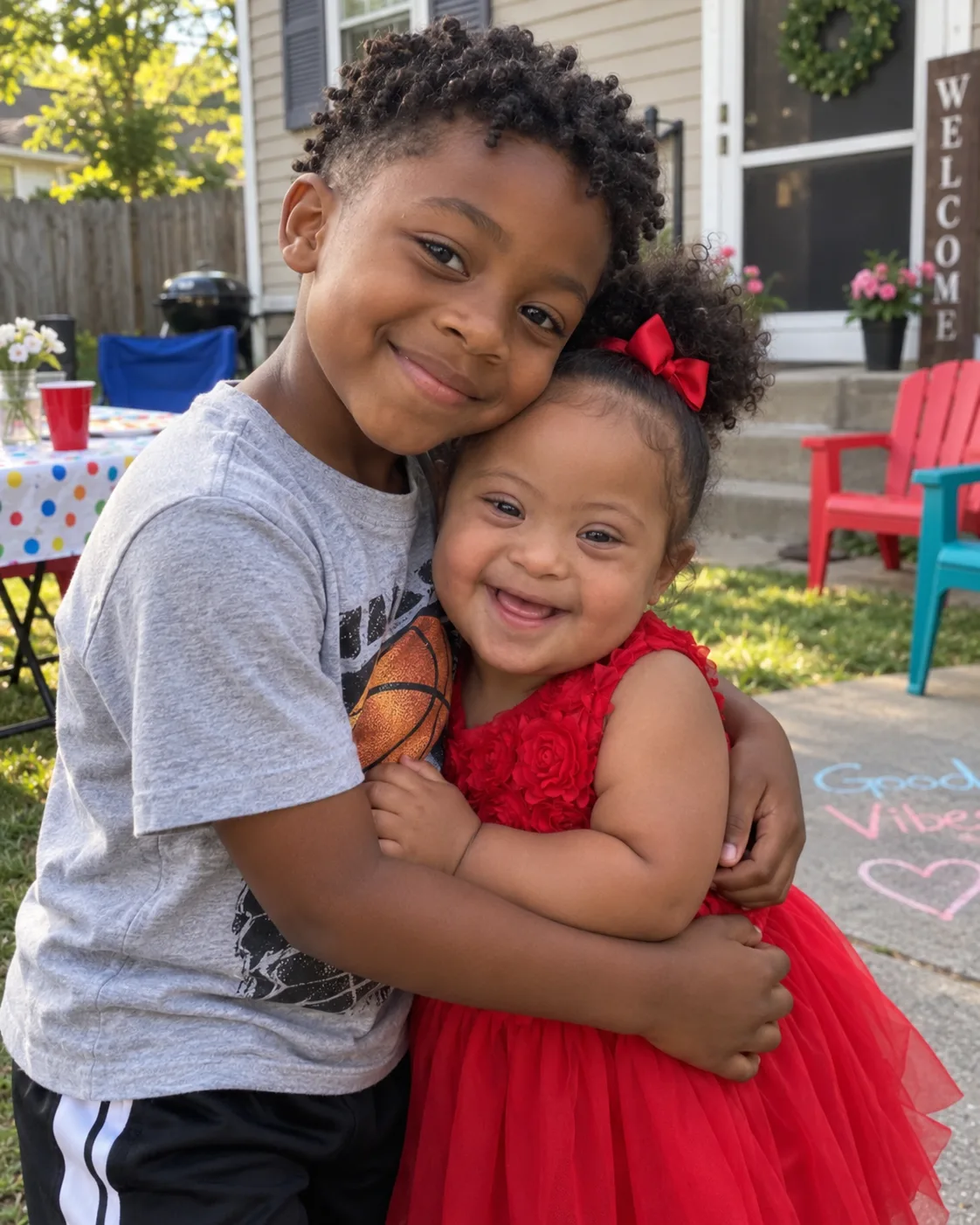 MY 8-YEAR-OLD SON GAVE UP HIS LUNCH MONEY TO BUY A LITTLE GIRL WITH DOWN SYNDROME A RED DRESS — THE NEXT MORNING, OUR LAWN WAS COVERED WITH FIFTY LUNCHBOXES.