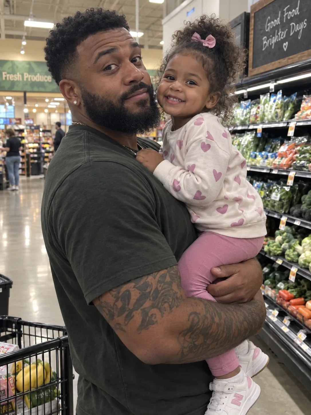 MY HUSBAND HID EVERY TATTOO FROM STRANGERS FOR YEARS — THEN A WOMAN IN A STORE SAW ONE DESIGN ON HIS ARM, DROPPED WHAT SHE WAS HOLDING