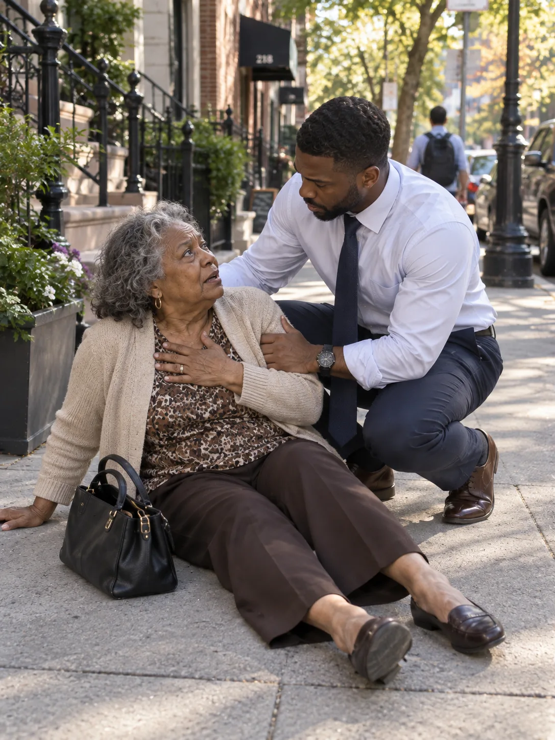 I STOPPED FOR A WOMAN COLLAPSING ON THE ROADSIDE AND LOST MY JOB FOR BEING LATE
