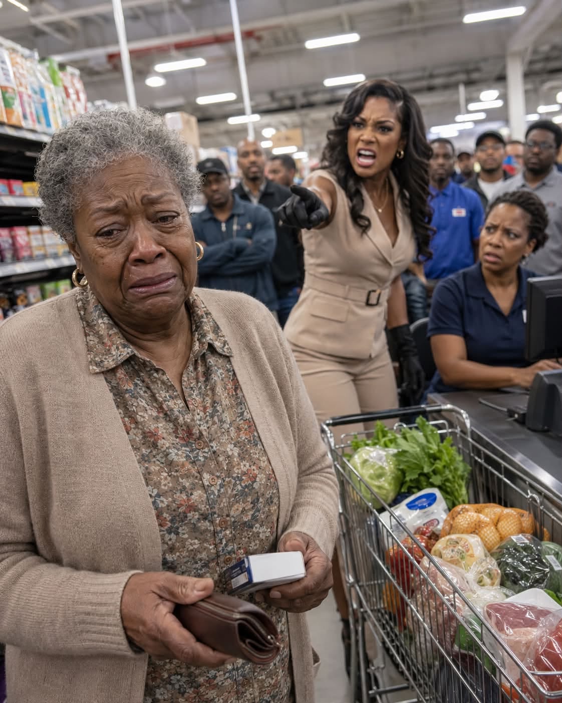 My daughter filled three shopping carts, and when the cashier announced the total was 980 dollars, she ordered me in front of everyone, "Pay. It's the least you can do for living with us."