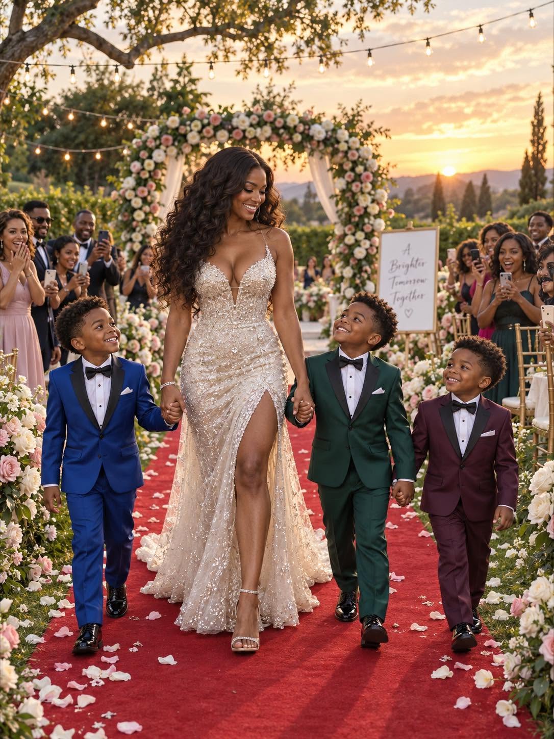 I took my 4-year-old triplets to my millionaire ex-husband's wedding, and his family's reaction was chilling