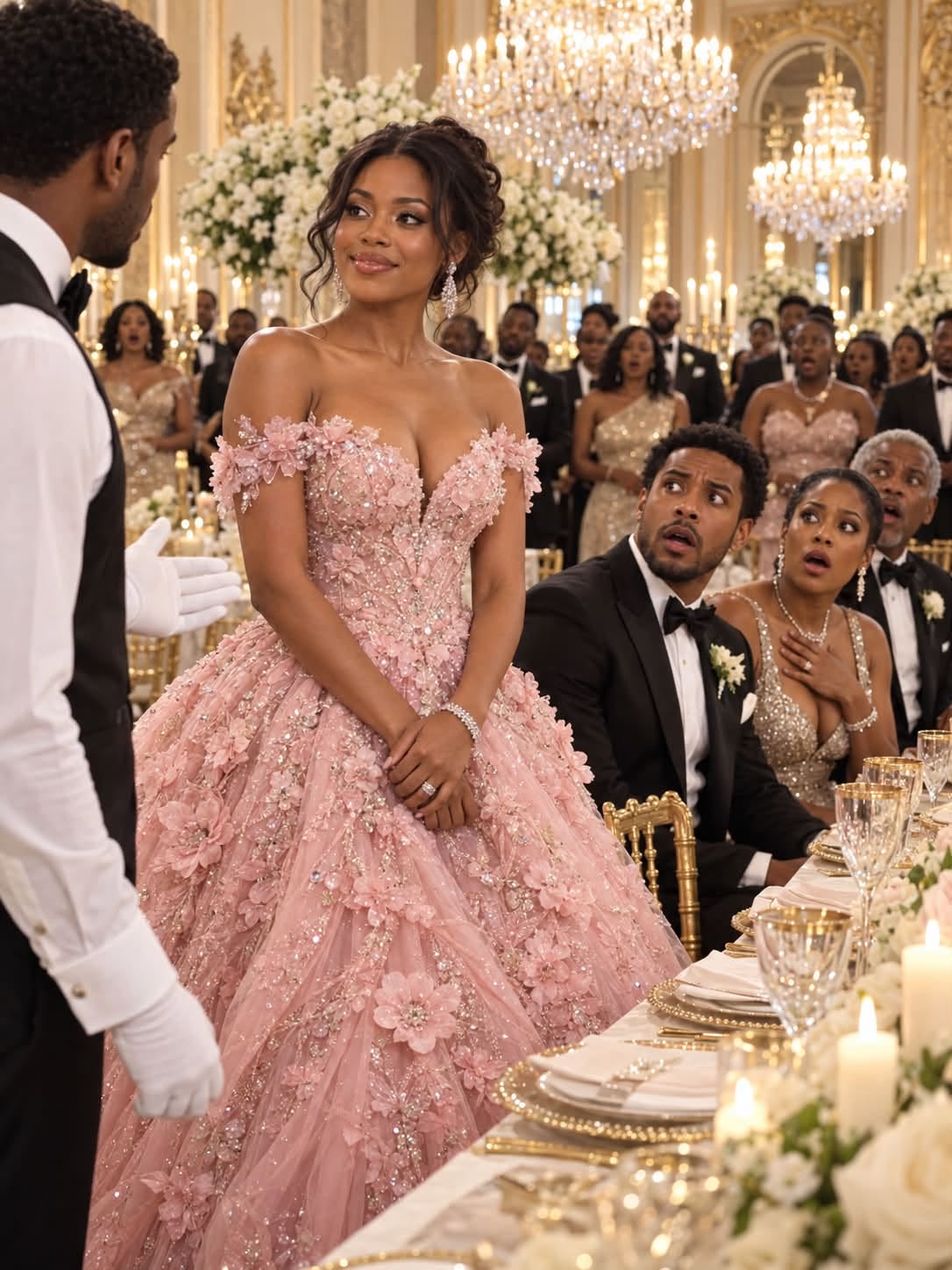 My husband told me I was too poor to sit with his family at his cousin's wedding… then a waiter walked over, called me "Ma'am," and changed everything in front of the entire ballroom