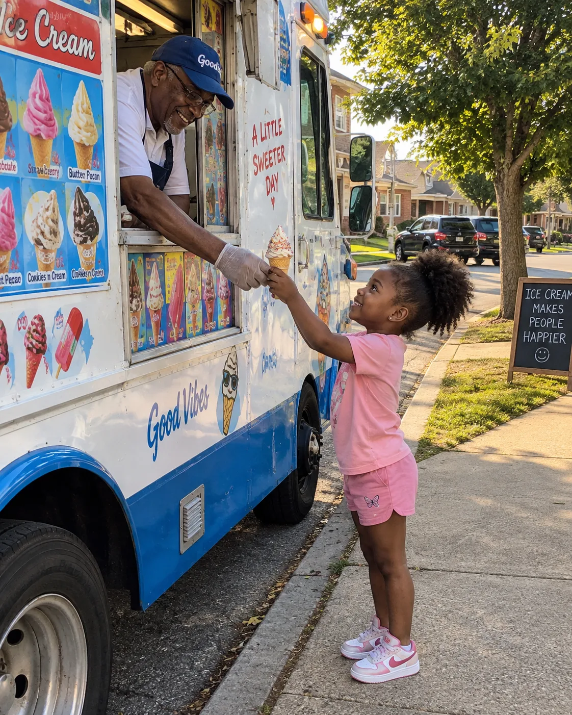 MY DAUGHTER KEPT GETTING FREE ICE CREAM FROM THE SAME TRUCK — THEN THE DRIVER HANDED HER A NOTE AND SAID, "MAKE SURE YOUR MOM READS THIS."