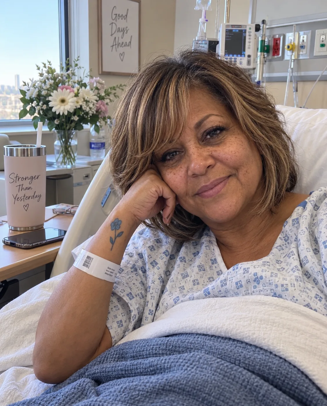 FOR MY WHOLE LIFE I BELIEVED THE TINY BLUE FLOWER ON MY MOTHER'S WRIST WAS JUST AN OLD TATTOO — THEN A HOSPITAL NURSE SAW IT AND WALKED OUT TO CALL SECURITY.