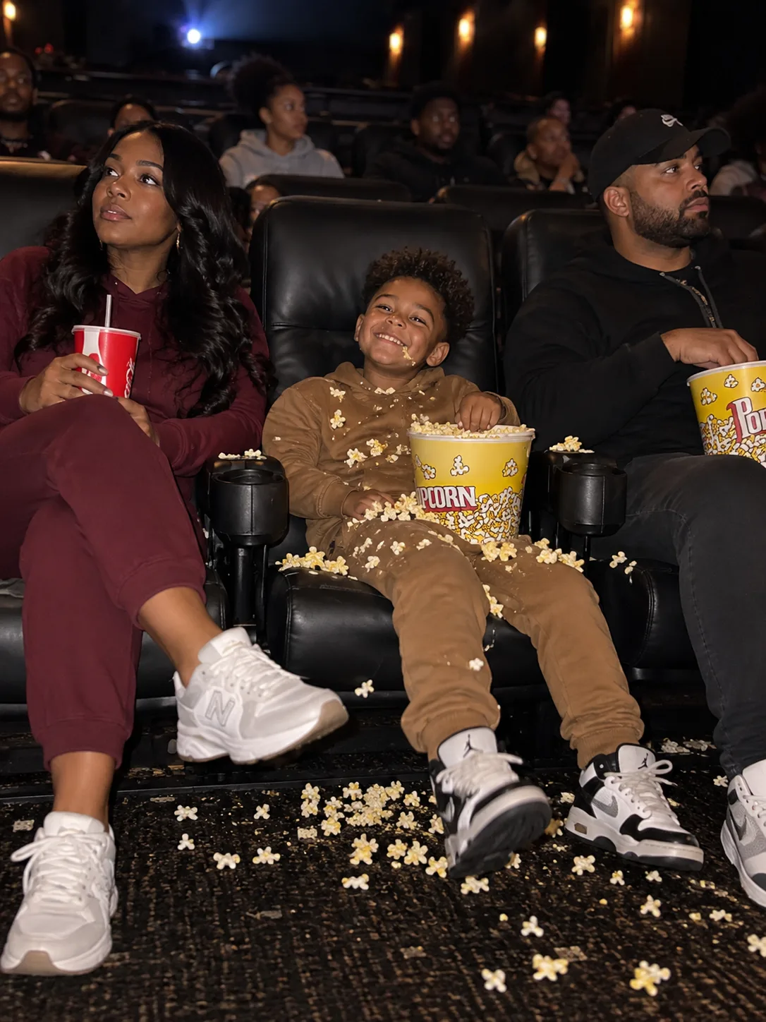 The boy sitting behind us spent most of the movie
