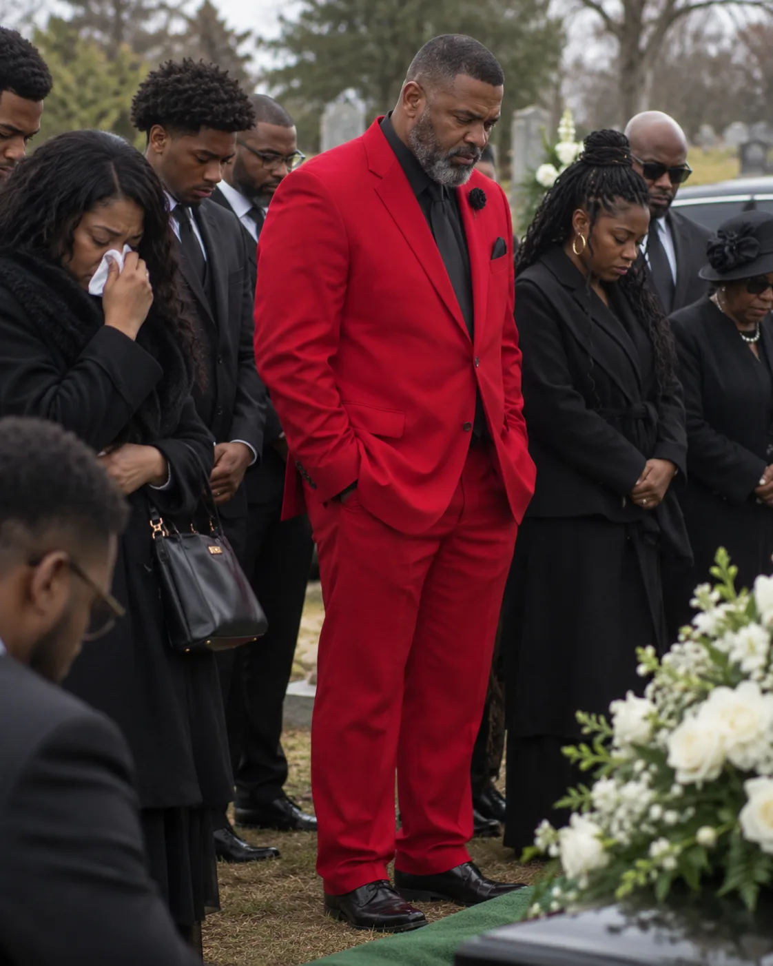 MY BROTHER WORE A BRIGHT RED SUIT TO DAD'S FUNERAL AND I WAS FURIOUS