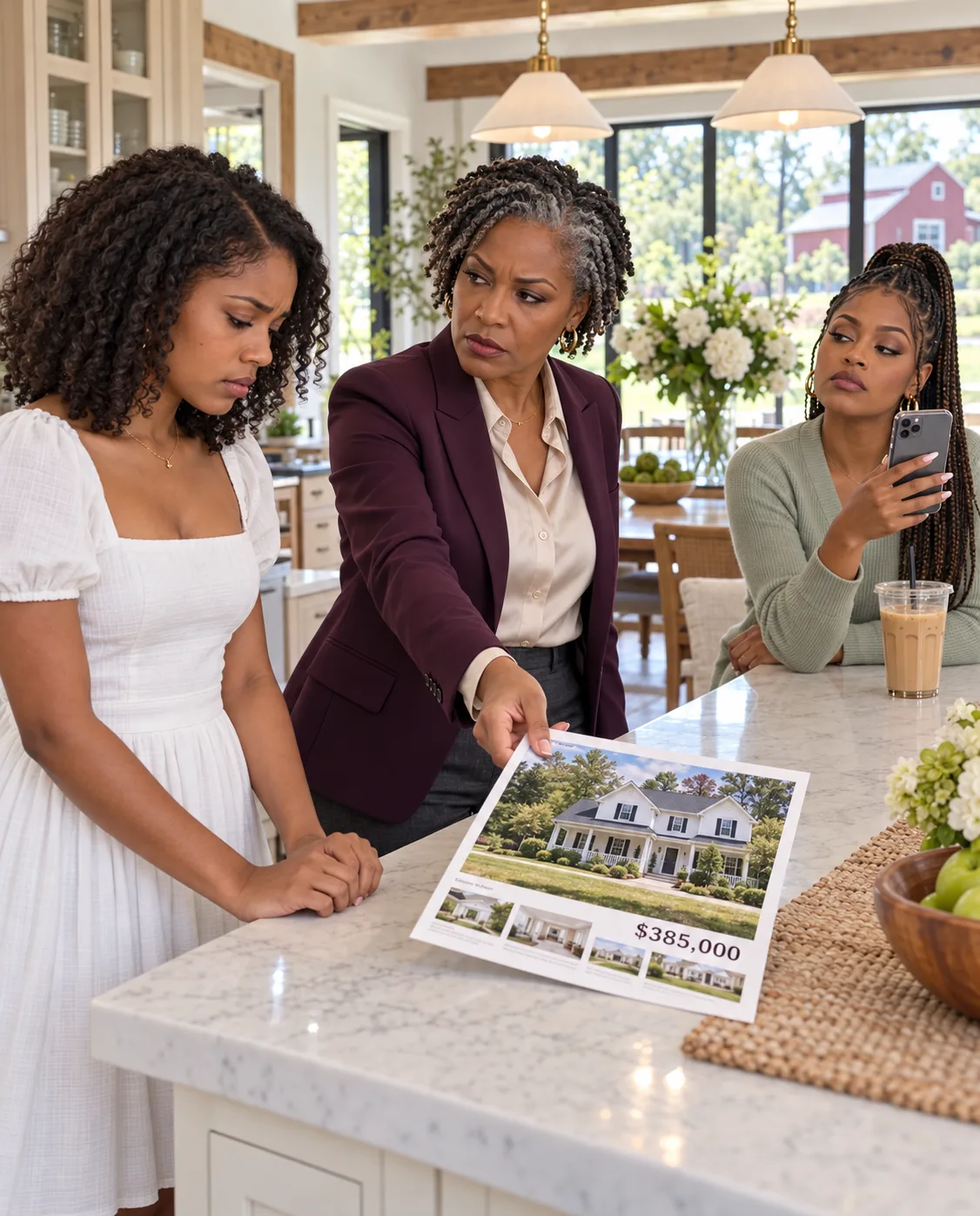 MY MOTHER SLID A LISTING ACROSS THE TABLE