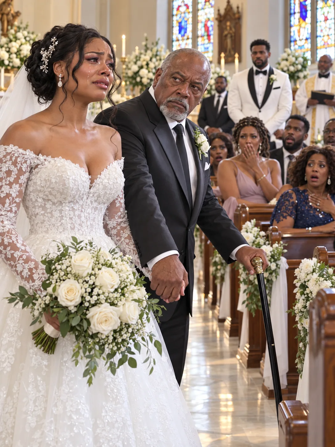 MY MOTHER WALKED BOTH MY SISTERS DOWN THE AISLE