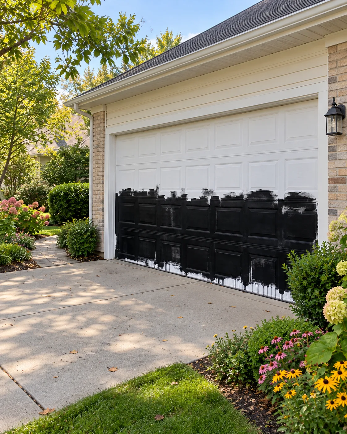 SOMEONE PAINTED MY WHITE GARAGE DOOR BLACK EVERY SINGLE NIGHT