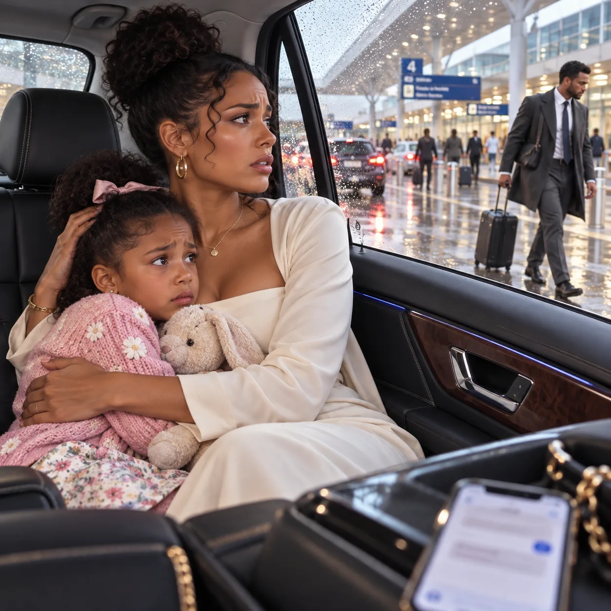 After I dropped my husband at the airport for his business trip, my 8-year-old whispered, "Mom, we can't go home
