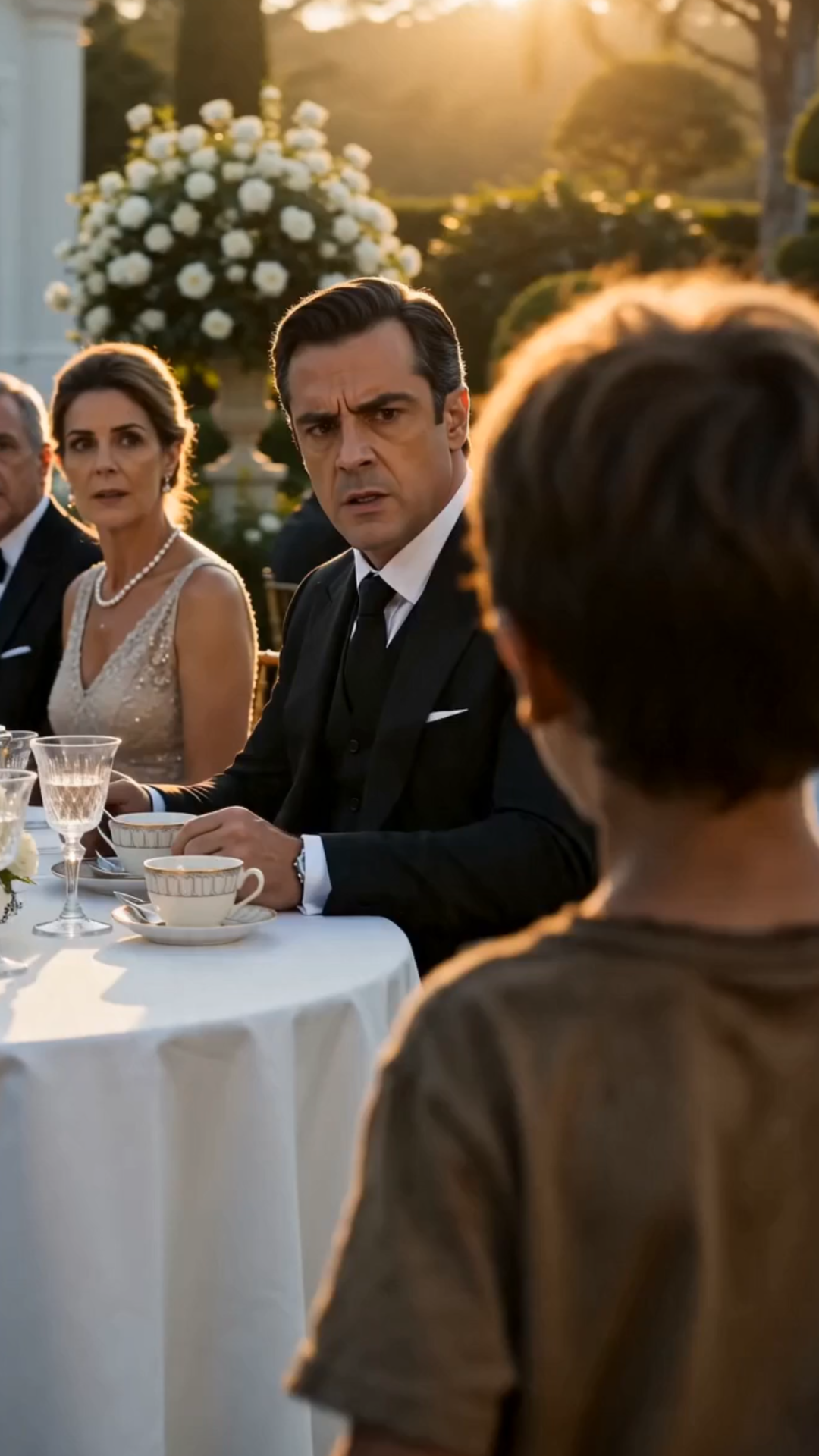 O MENINO COM A FLAUTA PAROU O ALMOÇO DOS MILIONÁRIOS — ENTÃO REVELOU O SEGREDO QUE DESTRUIU O CASAMENTO PERFEITO