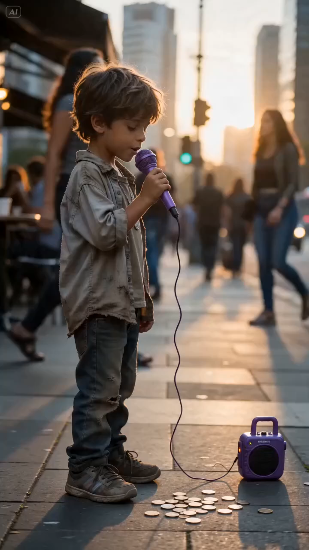 O Menino Cantava na Paulista por uma Bicicleta… Até um Milionário Reconhecer o Pingente no Pescoço Dele