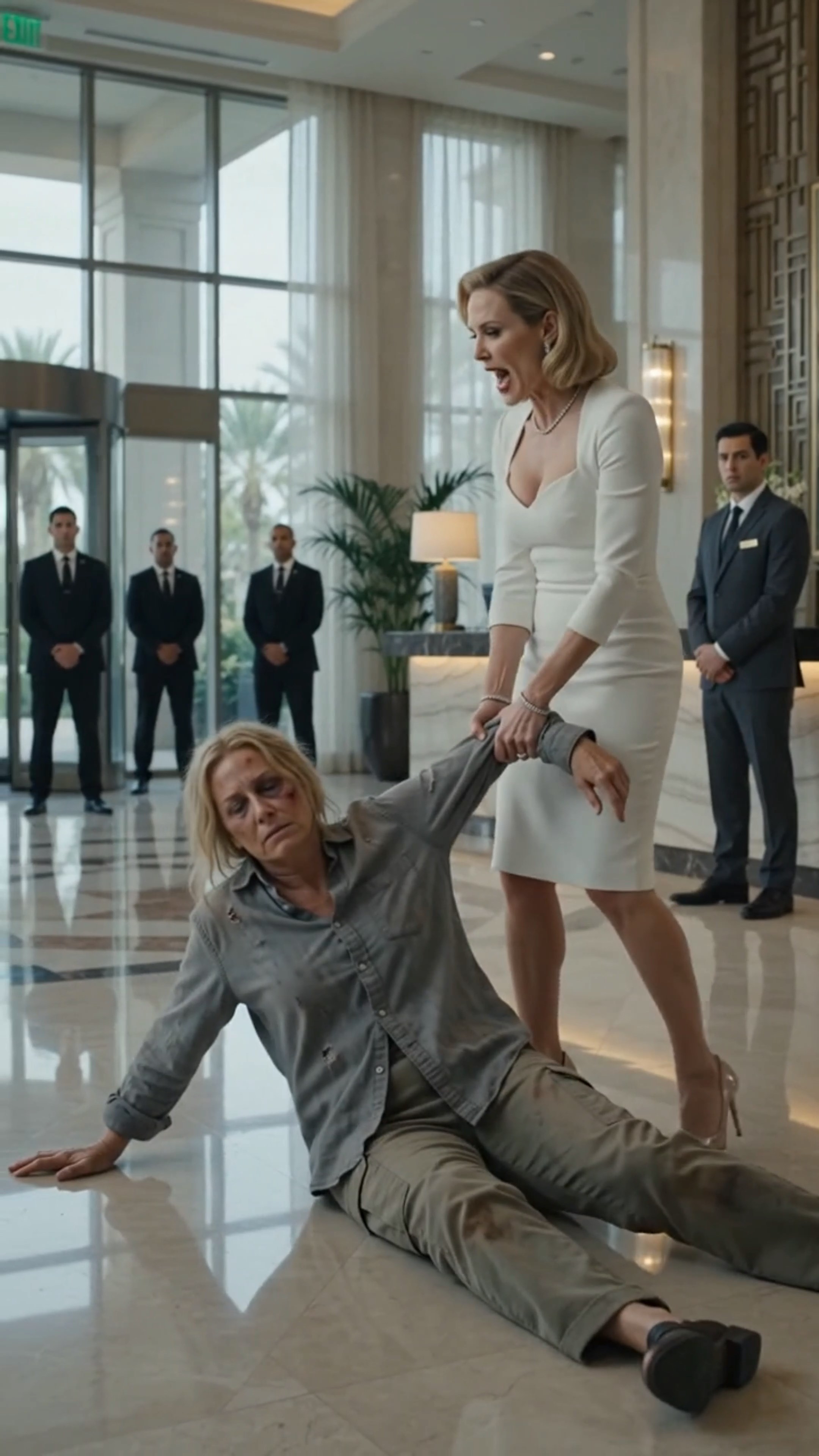 She Dragged a “Homeless” Woman Across the Marble Floor—Then the Gold Medal Came Out