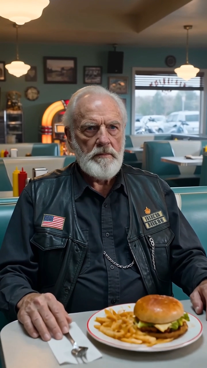 Biker Humiliated a Disabled Old Man in a Diner—Then He Saw the Black Remote in His Hand