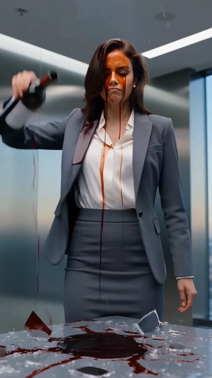 A Cruel CEO Publicly Humiliates His Submissive Intern by Pouring Wine on Her Head Only to Be Stunned When She Smashes the Bottle and Fires Him as Majority Shareholder
