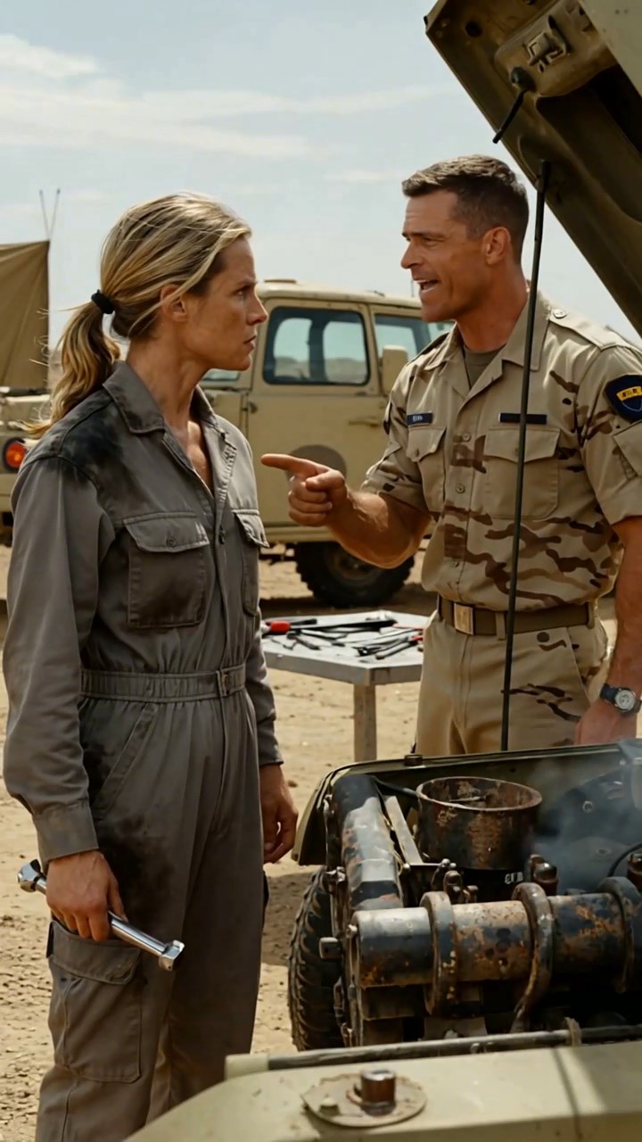 He Shoved the “Mechanic” Into a Smoking Engine—Then the Colonel Saluted Her