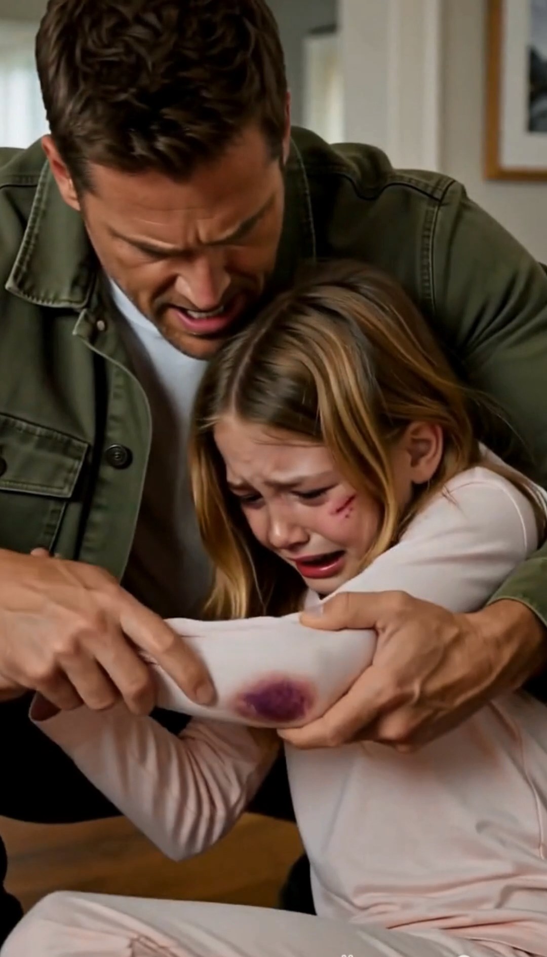 Dad Came Home Early and Found His 8-Year-Old Daughter With Her Head Over a Mop Bucket—Then He Rolled Up Her Sleeve