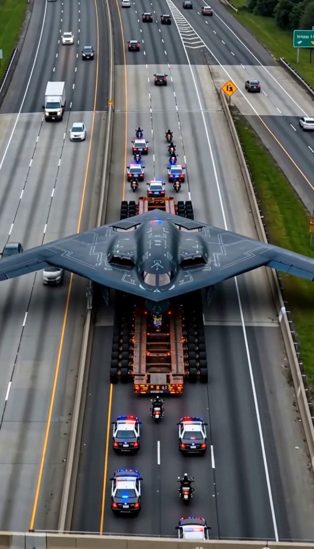 A MASSIVE BLACK “AIRCRAFT” WAS FILMED MOVING DOWN A U.S. INTERSTATE—BUT TWO FRAMES HAVE THE INTERNET ARGUING OVER WHAT WAS REALLY UNDER THAT WING