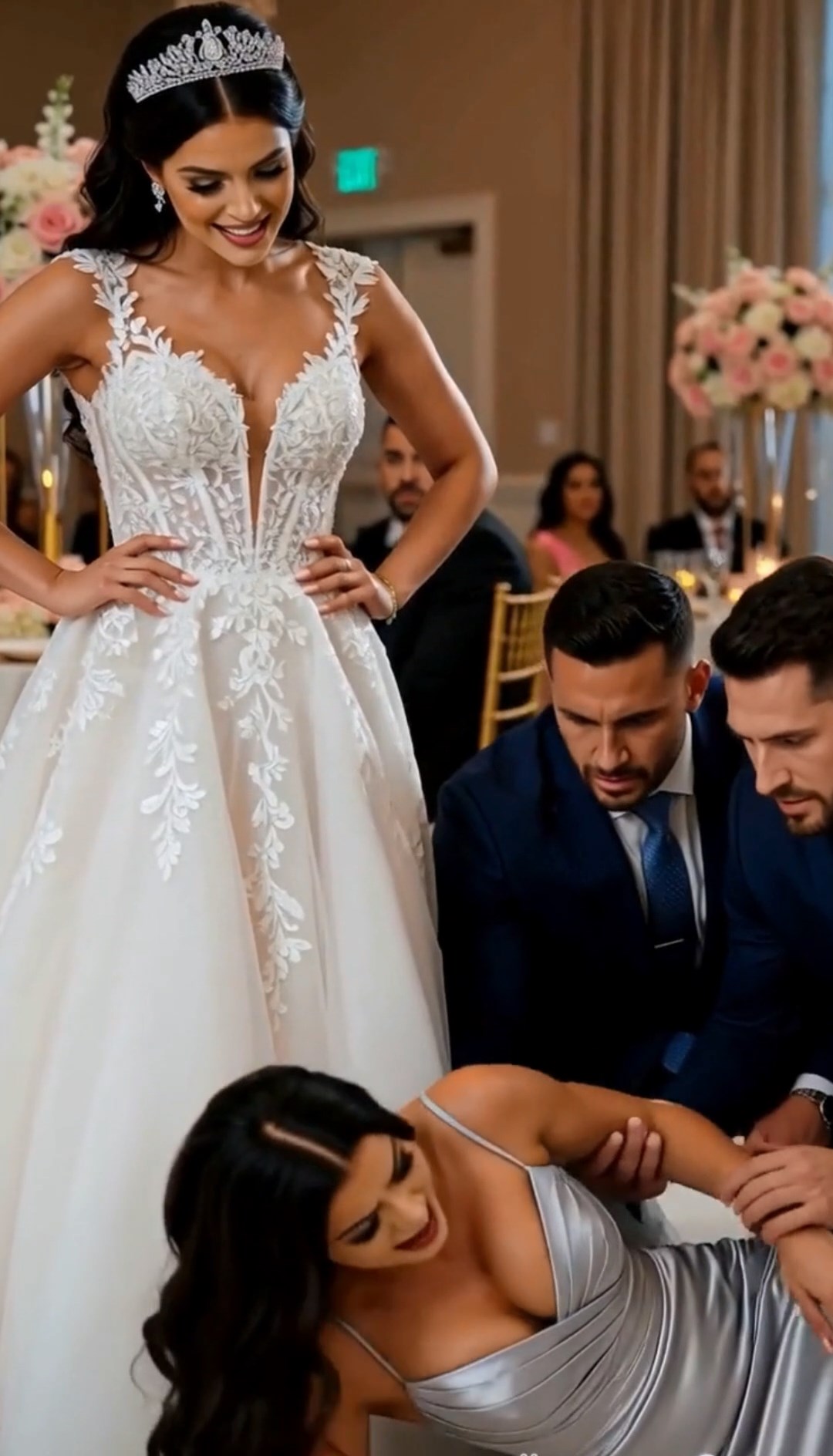 THE BRIDE PULLED AWAY HER CHAIR—THEN THE MAN WHO OWNED THE WEDDING STOOD UP
