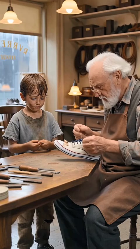 He Fixed a Poor Boy’s Shoes for Free—20 Years Later, a Luxury Car Stopped Outside His Shop